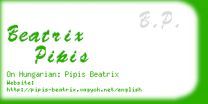 beatrix pipis business card
